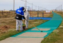 Realizan trabajos de embellecimiento en Río Grande