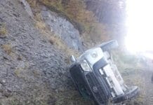 Despiste y vuelco en la Ruta 3