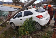 Vuelco en el barrio El Mirador