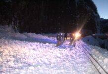 Una avalancha dejó interrumpido el tránsito en la Ruta 3