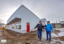 El Intendente Perez junto al senador Rodríguez recorrieron obras en Río Grande