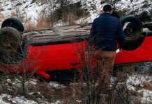 Volcó una camioneta en la Ruta 3