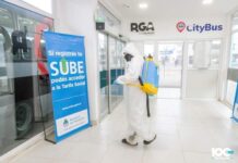 Continúan los operativos de desinfección en el transporte público