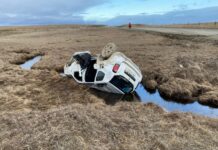 Vuelco en Tolhuin: En el auto viajaban tres menores de edad
