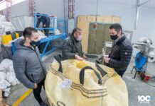 Perez visitó la planta de reciclado Mak Plast junto al gremio de UOYEP