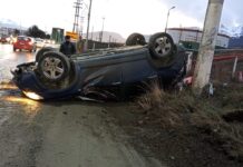 Vuelco frente a la planta Orion