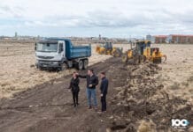 Perez recorrió la obra de la Av. San Martín