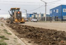 Margen Sur: Comenzó el movimiento de suelo en la calle Wonska