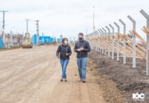 Perez recorrió los avances de obra de la doble vía de Santa Fe