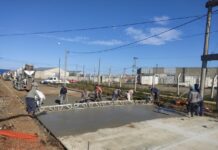 Cuáles son los avances de obra en la calle Sarmiento del Parque Industrial