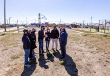 Perez visitó el predio donde estará el SUM y Centro De Atención del B° Malvinas Argentinas