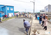 Más pavimento para las calles del barrio Malvinas Argentinas