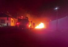 Incendio en un aserradero de Tolhuin