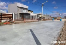 Continúan los trabajos de pavimentación en calle Uspallata