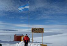 Calor histórico en la Base Belgrano