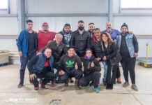 Perez compartió un almuerzo con trabajadores de obras sanitarias