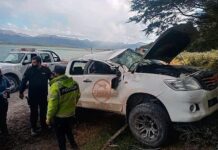 Dos heridos en un vuelco en la Ruta J