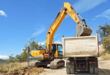 Inicia la pavimentación de la cabecera del Lago Fagnano