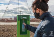 El “Parque de los 100 años” cuenta con dispenser de agua potable