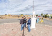 Perez visitó la obra de la Rotonda de las Américas