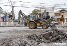 Continúan obras viales en la zona céntrica