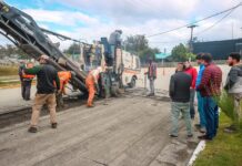 Comenzó la pavimentación del Casco Céntrico en Tolhuin