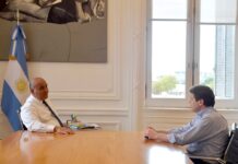Melella se reunió con el Jefe de Gabinete de Nación Juan Manzur