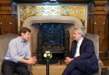 Alberto Fernández recibe al Gobernador Gustavo Melella