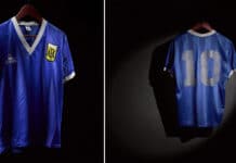 Cifra récord: se subastó la camiseta que usó Maradona contra Inglaterra en 1986