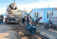 Comenzó la segunda etapa de veredas en el Casco Céntrico de Tolhuin