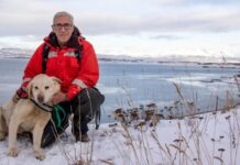 Tango, el perro salvó a un esquiador enterrado bajo la nieve