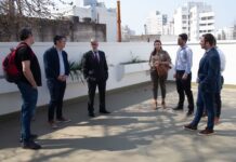 Perez visitó la restauración de la Casa de Jóvenes en La Plata