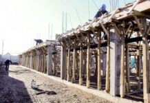 Avanza la construcción de 54 viviendas en en barrio Malvinas Argentinas