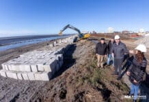 Perez recorrió la obra de la nueva costanera