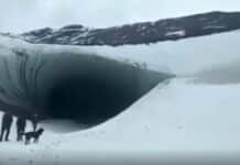 Un turista murió aplastado por un trozo de hielo (video)
