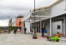 Trabajos finales en el Hospital modular de Tolhuin