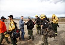 Federovisky y Melella sobrevolaron las zonas afectadas por incendios en Tolhuin