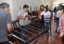 Reacondicionaron el polideportivo de Tolhuin para recibir a los brigadistas