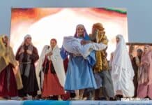 Brilló el pesebre viviente en el Parque de los 100 Años