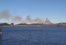 Ya se quemaron 3 hectáreas cerca del complejo Villa Marina