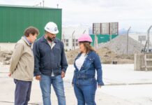 Melella recorrió la obra complementaria en la Planta Bahía Golondrina