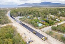 500 metros más de asfalto en la bajada del Lago Fagnano