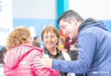 Perez estuvo presente en un nuevo aniversario del barrio Austral