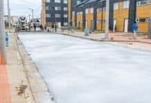 Nueva calle hormigonada en el Barrio Mutual