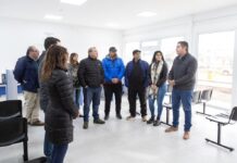 Perez recorrió el centro de atención vecinal del barrio Malvinas Argentinas
