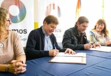 Contrato para iniciar el tendido eléctrico de la Ruta N° 23