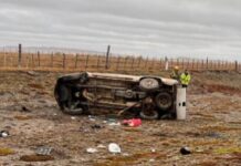 Un herido en un vuelco en la Ruta 3