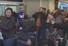 Pasajeros que iban a Río Grande protestaron en Aeroparque por vuelos demorados