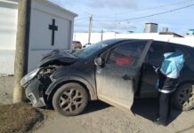 Violento choque en la esquina del cementerio