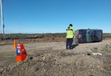 Un hombre volcó con 1.96 de alcohol en sangre y fue detenido